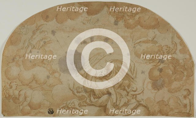 Celestial Scene with Angels, n.d. Creator: Unknown.