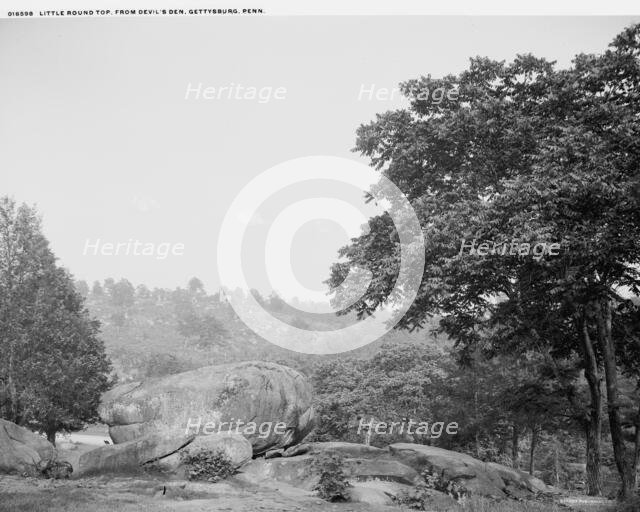 Little Round Top from Devil's Den, Gettysburg, Penn., between 1900 and 1906. Creator: Unknown.
