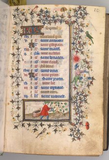 Hours of Charles the Noble, King of Navarre (1361-1425): fol. 9r, September, c. 1405. Creator: Master of the Brussels Initials and Associates (French).