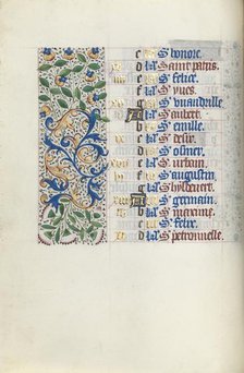 Book of Hours (Use of Rouen): fol. 5v, c. 1470. Creator: Master of the Geneva Latini (French, active Rouen, 1460-80).