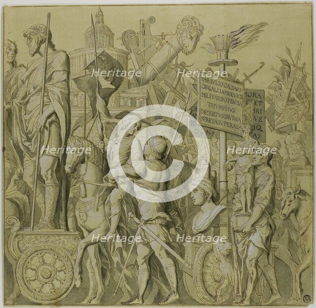 Triumphs of Julius Caesar: Canvas No. II, 18th century. Creator: Unknown.