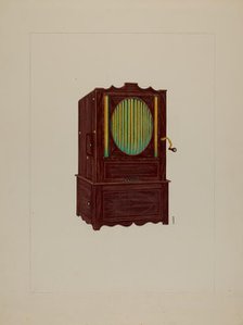 Cylinder Pipe Organ, c. 1940. Creator: Emilio Zito.