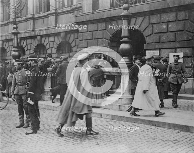 German Commandant's Hdqtrs., Antwerp, 1914. Creator: Bain News Service.