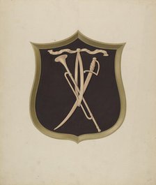 Cartouche from Salem Gate, c. 1939. Creator: Alfred H. Smith.