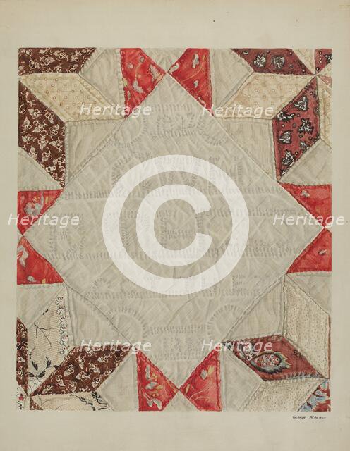 Quilt, c. 1940. Creator: George E. Rhone.