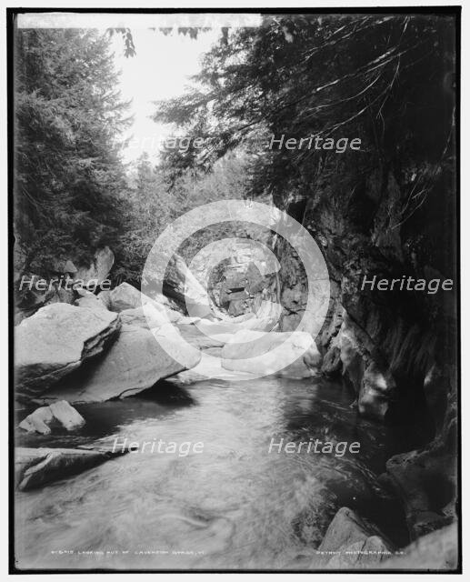 Looking out of Cavendish gorge, Vt., between 1900 and 1906. Creator: Unknown.