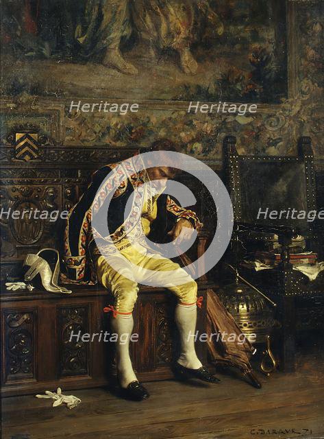 A Footman Sleeping, 1871. Creator: Charles Bargue.