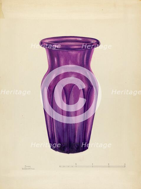 Vase, c. 1940. Creator: John Tarantino.
