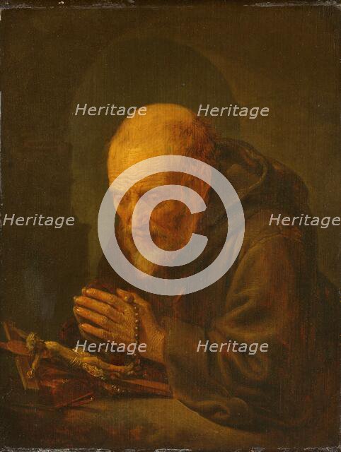 A Hermitin Prayer, 1645-1675. Creator: Gerrit Dou.