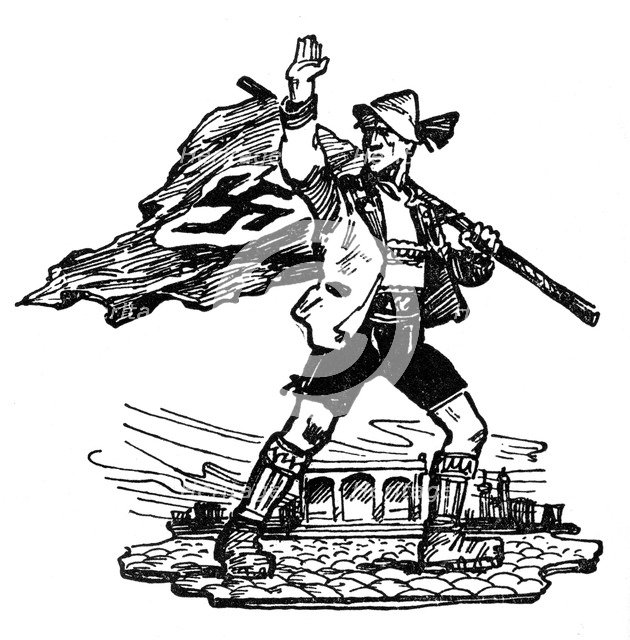 Nazi cartoon, 1940. Artist: Unknown