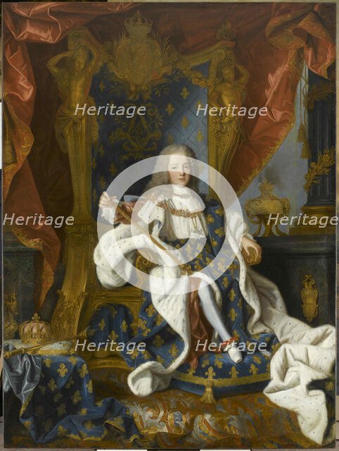 Portrait of Louis XV (1710-1774) king of France, at the age of 9, 1719. Creator: Ranc, Jean (1674-1735).