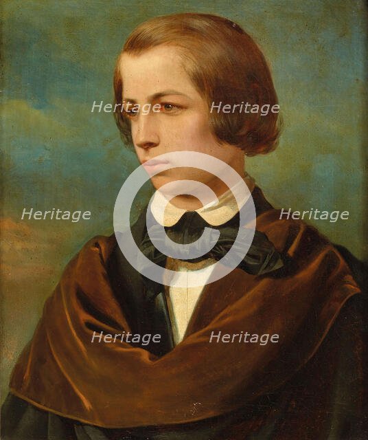 Portrait of Franz Liszt (1811-1886), c. 1830. Creator: Anonymous.