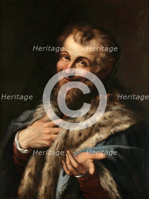 Democritus, c. 1596. Creator: Carracci, Agostino (1557-1602).