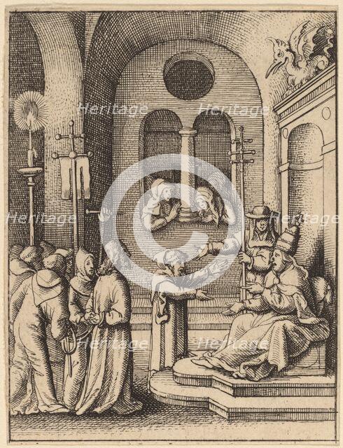 Jesus again before Caiaphas. Creator: Wenceslaus Hollar.