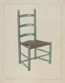 Ladder Back Chair - Called "Jolting Chair", c. 1936. Creator: Magnus S. Fossum.