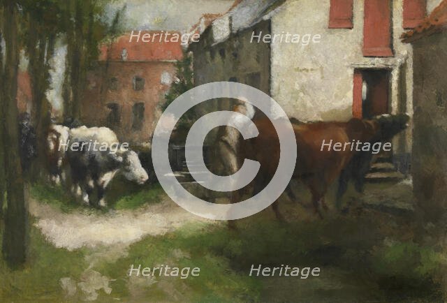 To the Stables, c1860-1900. Creator: Jan Stobbaerts.