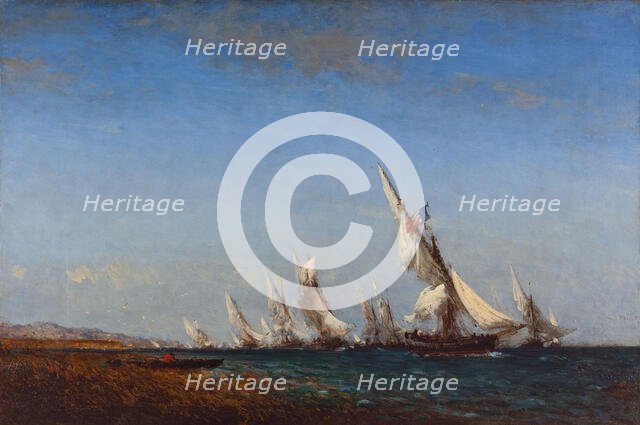 Rentrée de pêcheurs à Martigues. Creator: Felix Francois Georges Philibert Ziem.