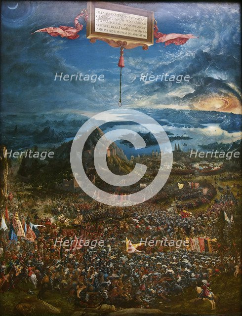 The Battle of Alexander at Issus, 1529. Artist: Altdorfer, Albrecht (c. 1480-1538)