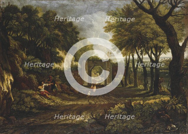 Landscape with a Ruin. Creator: Manner of Crescenzio Onofri.