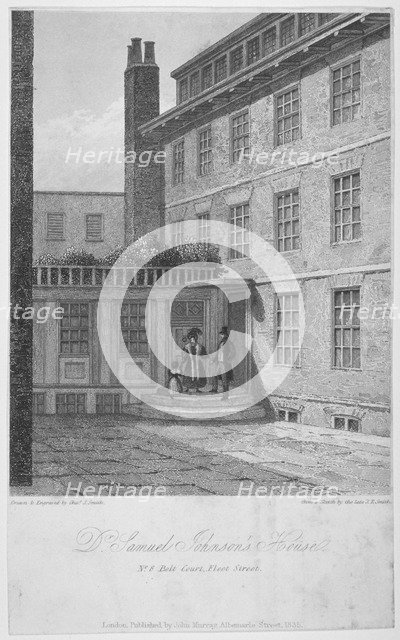View of no 8 Bolt Court, where Dr Samuel Johnson lived, City of London, 1835. Artist: John Thomas Smith
