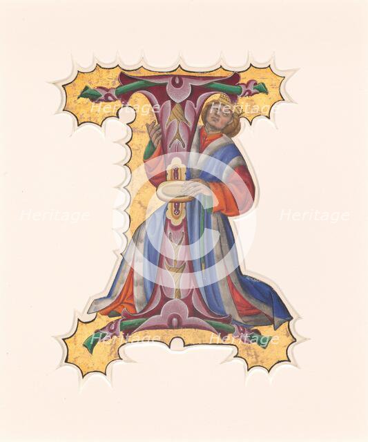 Initial I with David, 1430s. Creator: Master of the Cypresses.