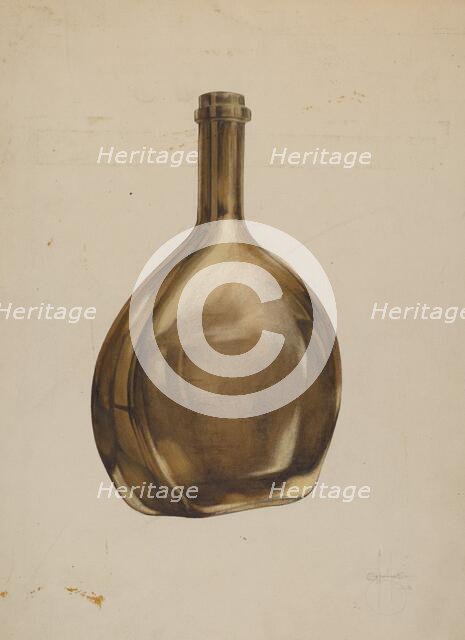 Whiskey Flask, 1938. Creator: G. A. Spangenberg.