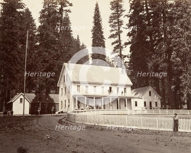 Mammoth Grove Hotel, ca. 1872, printed ca. 1876. Creator: Carleton Emmons Watkins.