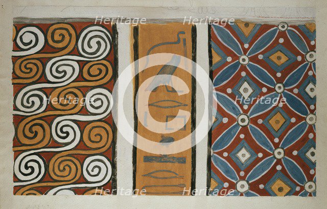 Copy of wall painting from private tomb 82 of Amenemhet, Thebes (I, 1, 163-167), 20th century. Artist: Anna (Nina) Macpherson Davies.