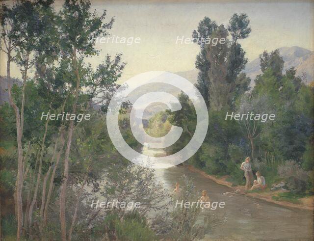 Autumn day by the Lirifloden, 1884. Creator: Joakim Skovgaard.