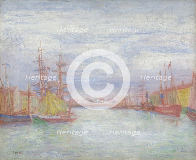 Ostend Harbour, 1900 or 1904. Creator: James Ensor.