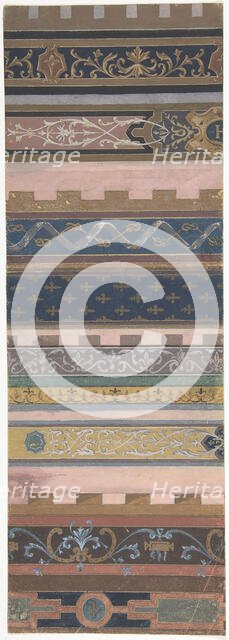 Design for Ceiling at Fontainebleau, 1850-1910. Creators: Jules-Edmond-Charles Lachaise, Eugène-Pierre Gourdet.