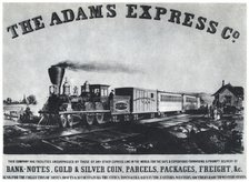 Adams Express Company advertisement, c1860s (1954). Artist: Unknown