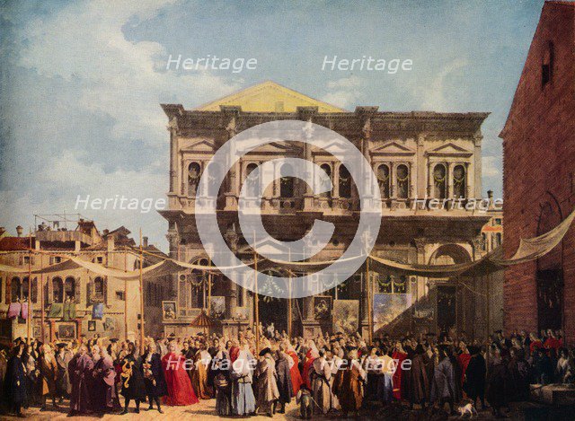 Venice: The Feast Day of Saint Roch, 1735, (1938). Artist: Canaletto