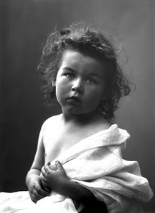 The photographer's little girl posing in his studio, Landskrona, Sweden, 1910. Artist: Unknown