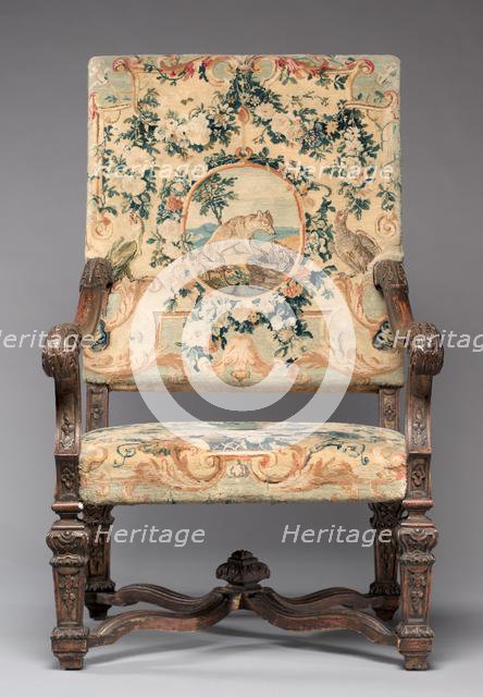Chair, before 1717. Creator: Royal Savonnerie Manufactory, Chaillot Workshops (French, est. 1627).