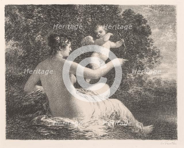 Venus and Cupid, 1896. Creator: Henri Fantin-Latour (French, 1836-1904).