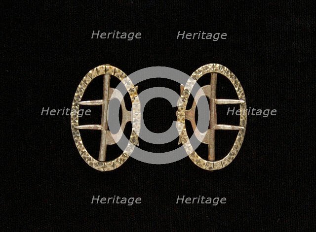 Shoe buckles, probably European, 1770-90. Creator: Unknown.