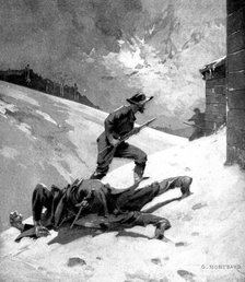 The Sergeant of the Guard: The next instant the...prisoner had the carbine, 1898. Creator: Unknown.