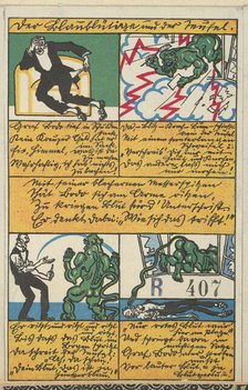 The Blue-Blooded Man and the Devil (Der Blaublütige und der Teufel), 1911. Creator: Moritz Jung.