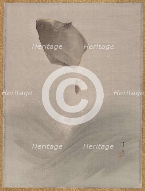 Jumping fish, ca. 1887. Creator: Watanabe Seitei.