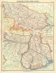 Map of the Provinces of the Lower Ganges. Artist: Unknown.
