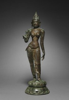 Goddess Holding a Lotus, c. 950. Creator: Unknown.