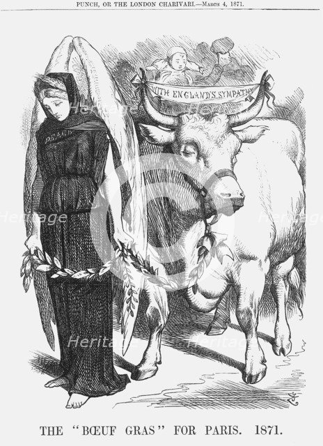 'The Boeuf Gras for Paris', 1871. Artist: Unknown