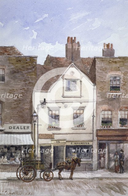 View of no 72 Cheyne Walk, Chelsea, London, 1883. Artist: John Crowther