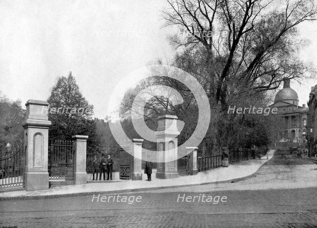 Boston Common, Boston, Massachusetts, USA, 1893.Artist: John L Stoddard