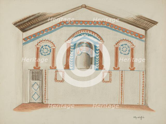 Wall Painting (Reredos), 1941. Creator: Cornelius Christoffels.