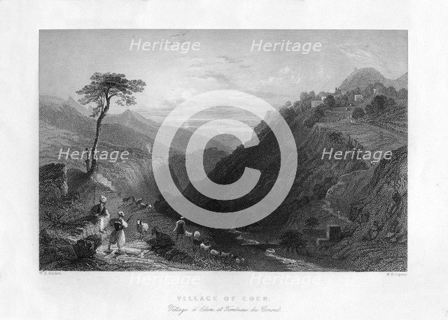 Village of Eden, 1841.Artist: WH Capone