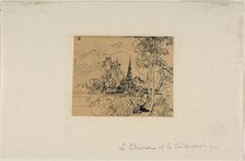 The Château and the Cathedral, n.d. Creator: Rodolphe Bresdin.