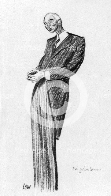 'John Simon, 1st Viscount Simon', 1933. Creator: Robert Low.
