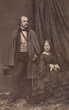 Felix Octavius Carr Darley and wife, 1860s. Creator: Unknown.